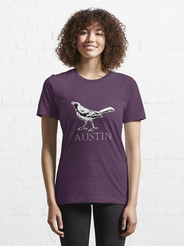 Thumbnail 6 of 7, Essential T-Shirt, Austin Grackle - Black and White designed and sold by William Pate.