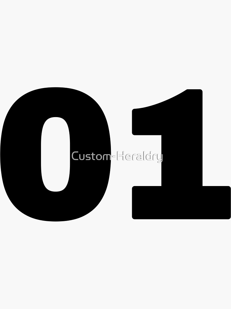 "Number 1" Sticker for Sale by Custom-Heraldry | Redbubble