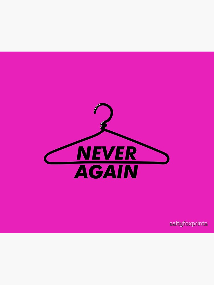 "Pro Choice Never Again Coat Hanger" Throw Blanket by saltyfoxprints