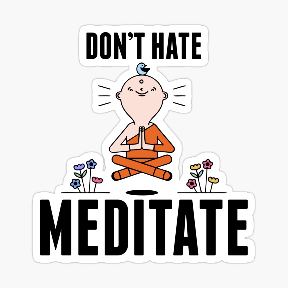 Suss Und Lustig Hasse Es Nicht Meditation Zu Meditieren Bettbezug Von Perfectpresents Redbubble