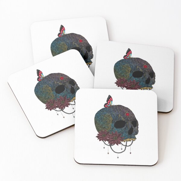 Item preview, Butterfly On Colorful Skull Creepy Artist Graphic designed and sold by perfectpresents.