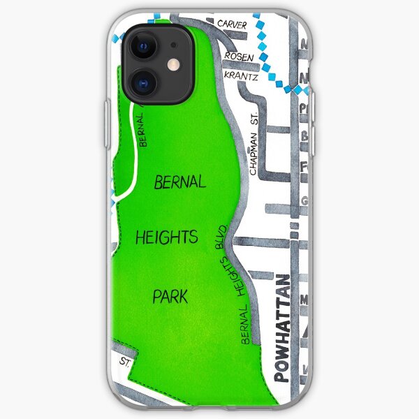 San Francisco map - Bernal Heights iPhone Soft Case