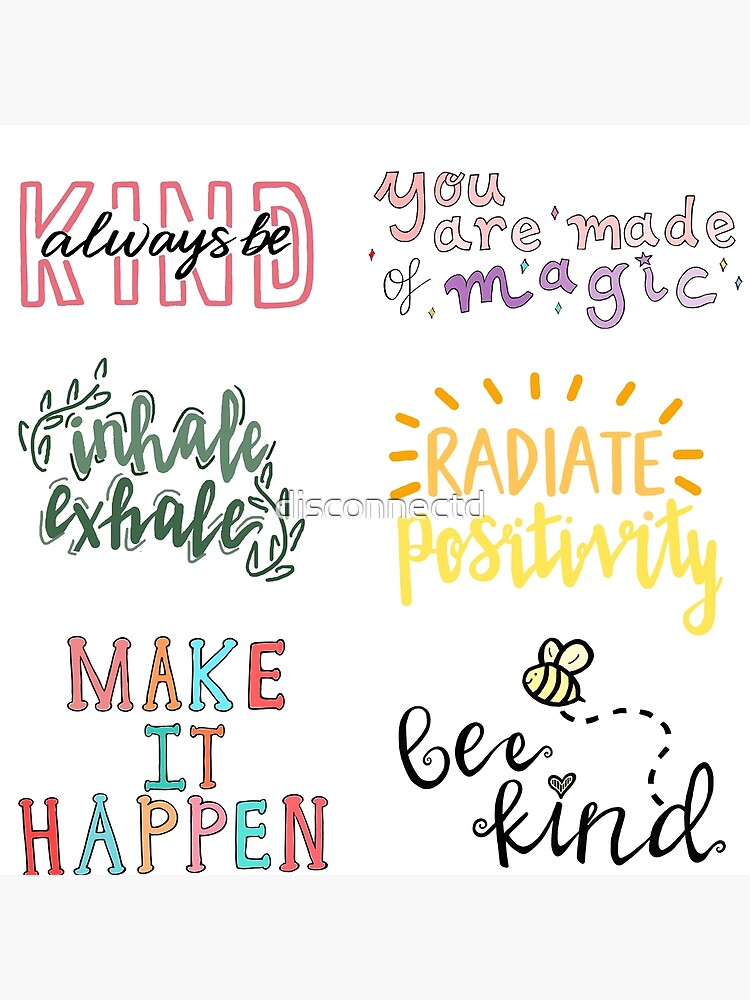 Kindness Sticker Bundle  Motivational Positivity Stickers