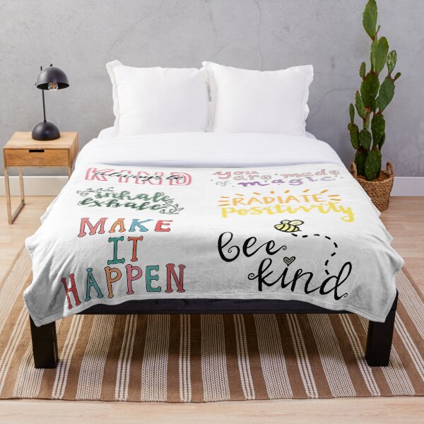 positivity sticker pack Throw Blanket