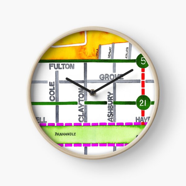 San Francisco map - NOPA Clock