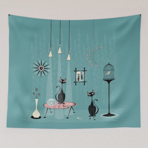 Item preview, Mid Century Mischief / Cat Red-Handed II B designed and sold by studioxtine.