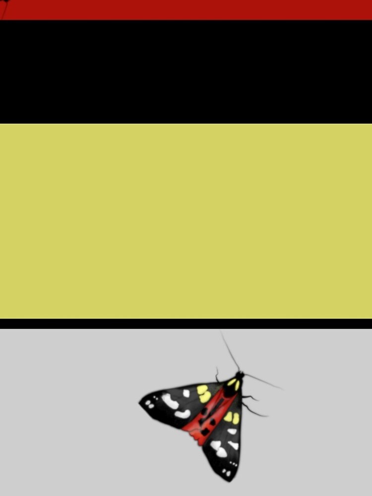 Scarlet Tiger Moth and Stripe by thunderox