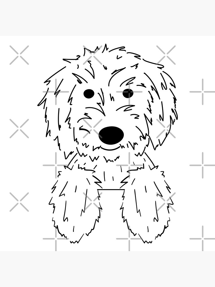 black goldendoodle art