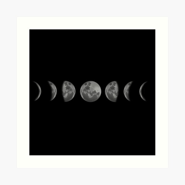 Horizontal Moonphases Art Print