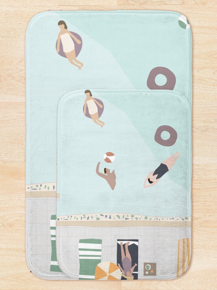 Alternate view of Pool illustration Bath Mat
