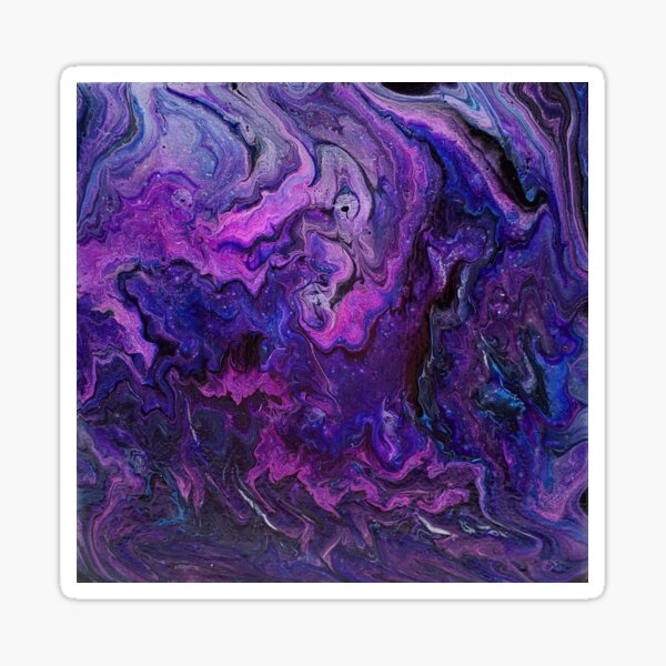 Mini Galaxy Pour (Pink) Glossy Sticker