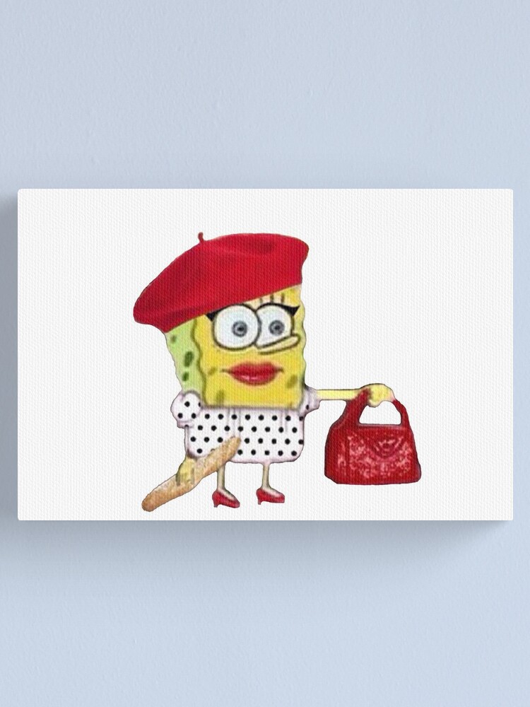 Spongebob meme face | Canvas Print