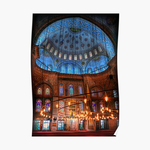 HDR: Blue Mosque, Istanbul, Turkey (view larger) Poster