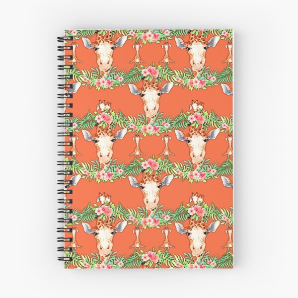 Item preview, Giraffes and Flowers Orange  designed and sold by GraphicAllusion.