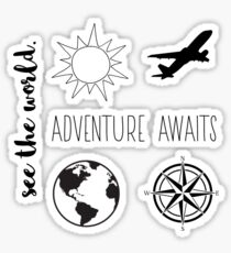 travel sticker pack (b&w) Sticker