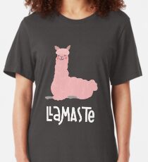 Funny Yoga Llama - Llamaste Slim Fit T-Shirt