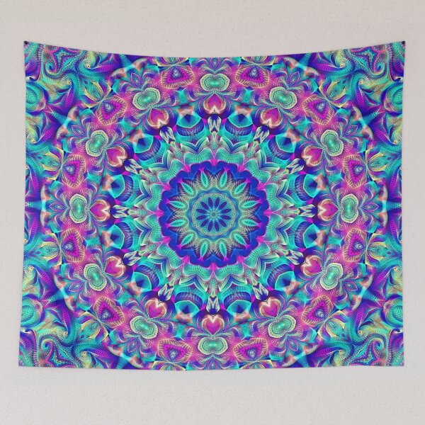 Item preview, Flower Of Life Mandala (Neon Burst)  designed and sold by Mandala Of Life.