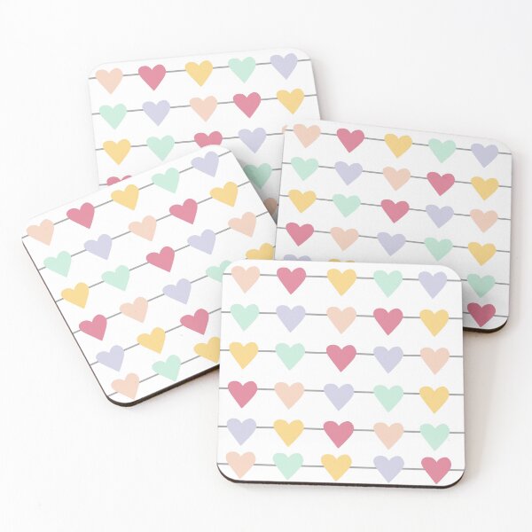 Item preview, Pastel Horizontal Heart Strings designed and sold by passionatelyem.