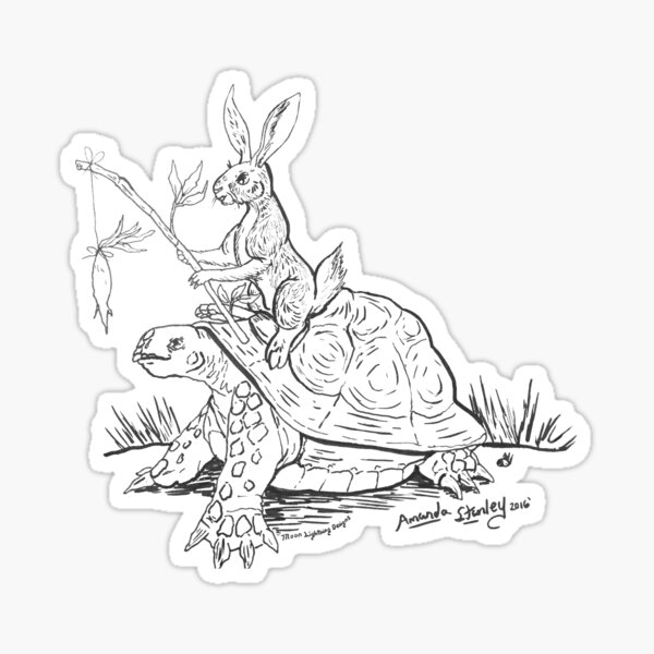 The Tortise and the Hare Sticker