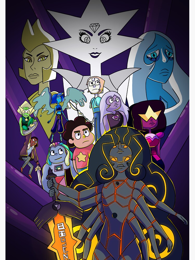 "The Crystal Gems Vs The Diamond Authority." Sticker for Sale by Blenderbeetle Redbubble