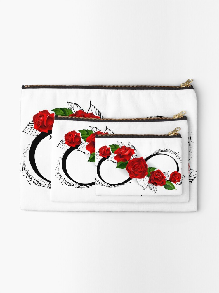 Bolsos De Mano Simbolo Infinito Con Rosas Rojas De Blackmoon9