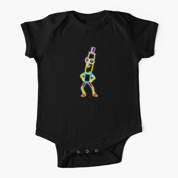 Neon Mr Poopybutthole Short Sleeve Baby One-Piece