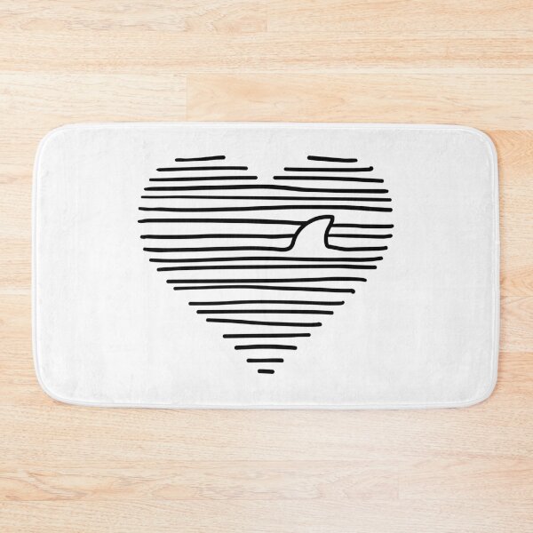 Item preview, Love Shark Minimalist Line Drawing Shark Fin Gift designed and sold by Teeleo.