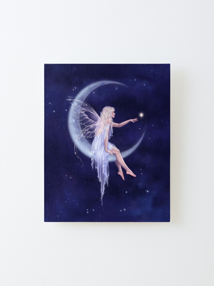Alternate view of Birth of a Star Moon Fairy Mounted Print