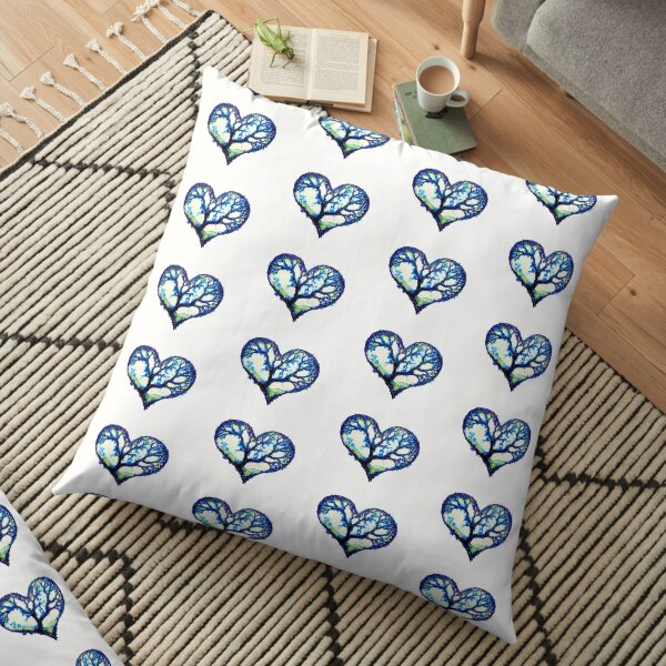 Home Is Where The Heart Is - Trees Floor Pillow