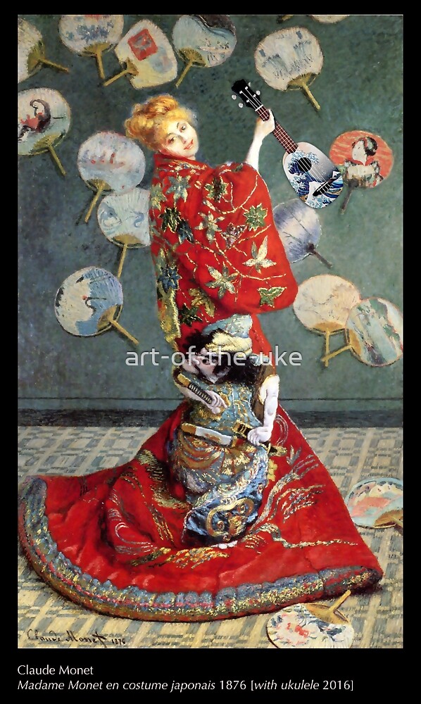 "Madame en costume japonais [with ukulele]" by artoftheuke