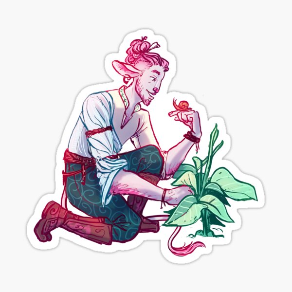 Caduceus and Snail Sticker