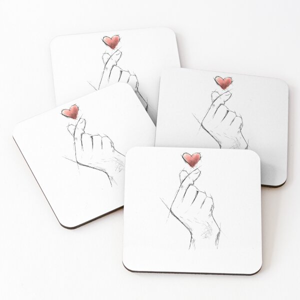 Item preview, Sketch heart kpop hand symbol designed and sold by SketchingSofia.