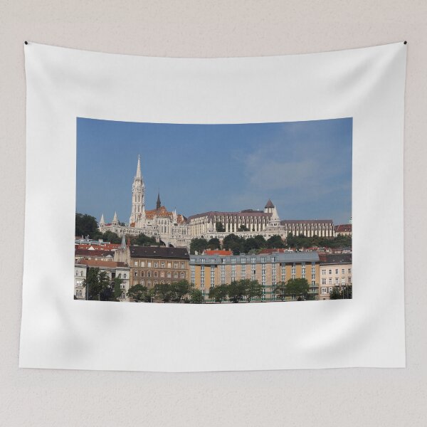 Item preview, Matthias church and Fishermans bastion Budapest cityscape Hungary designed and sold by goceris.