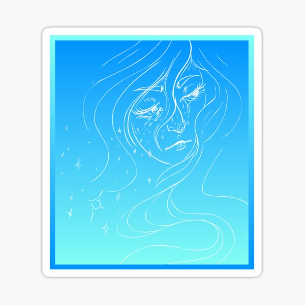 Tears - in blue Sticker
