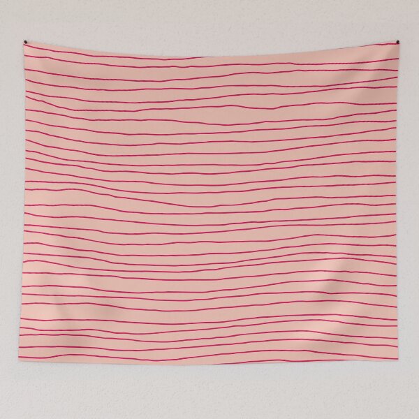 Item preview, Hand Drawn Lines - Cream Dark Pink  designed and sold by Miss Striped.