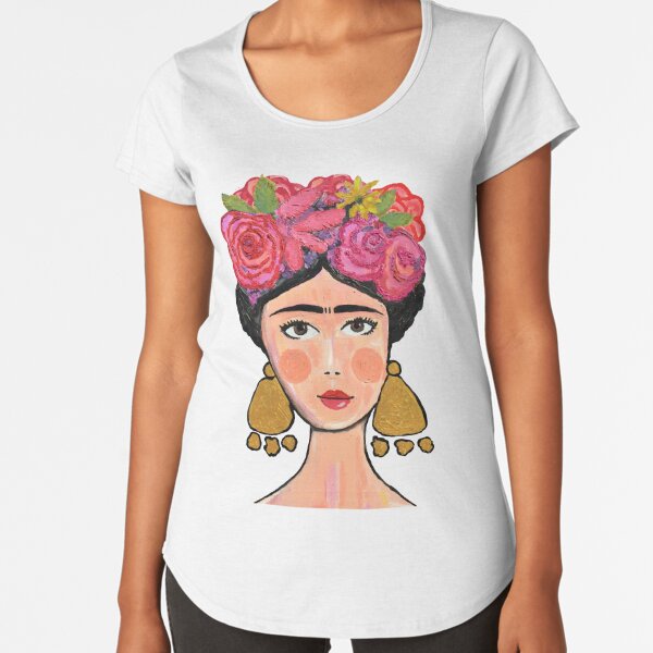 Frida Kahlo Floral Full Print Pink Shirt