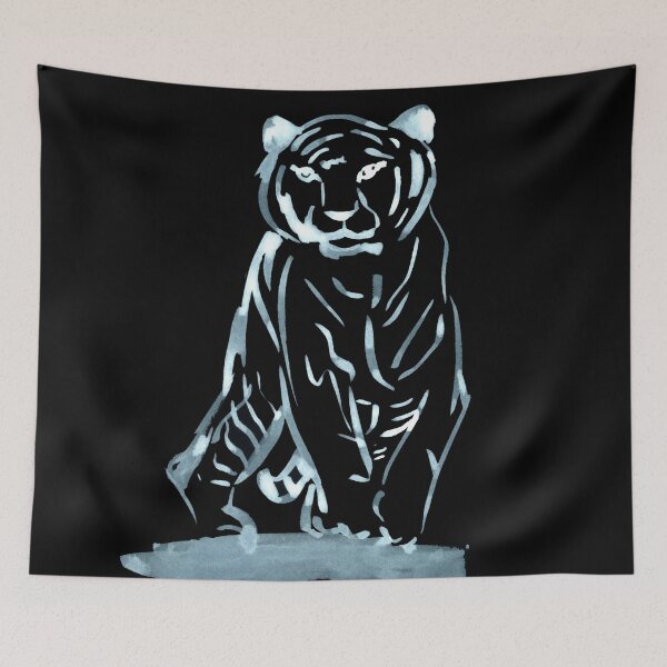 Item preview, Approaching Tiger - Black and Blue  designed and sold by Niina  Niskanen.