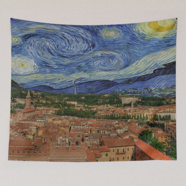 Item preview, Starry Night in Romantic Verona Duvet Cushion Tee designed and sold by deanworld.