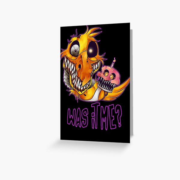 Five Nights At Freddy's 4- NIGHTMARE CHICA W/TEXT Greeting Card