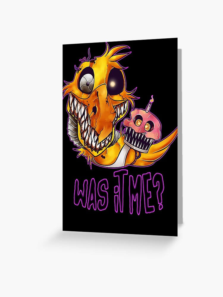 Five Nights At Freddy's 4- NIGHTMARE CHICA W/TEXT Greeting Card