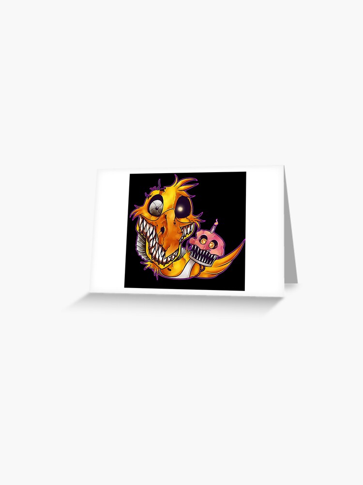 Five Nights At Freddy's 4- NIGHTMARE CHICA W/TEXT Greeting Card