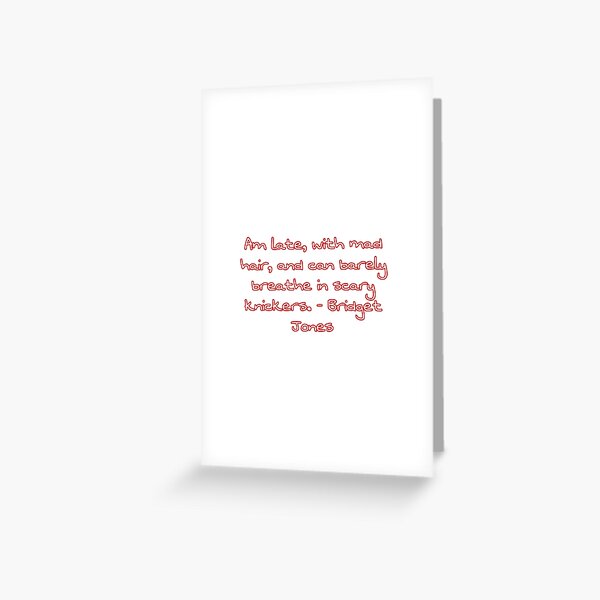 Item preview, Bridget Jones quote designed and sold by moviesANDmovies.