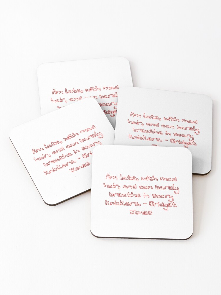 Dessous De Verre Lot De 4 Citation De Bridget Jones Par Moviesandmovies Redbubble