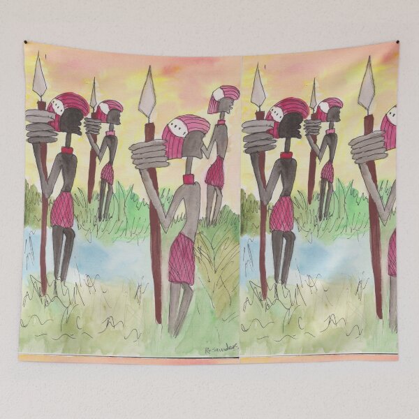 Item preview, Watercolour Africans  designed and sold by ArtistRebeccaLS.