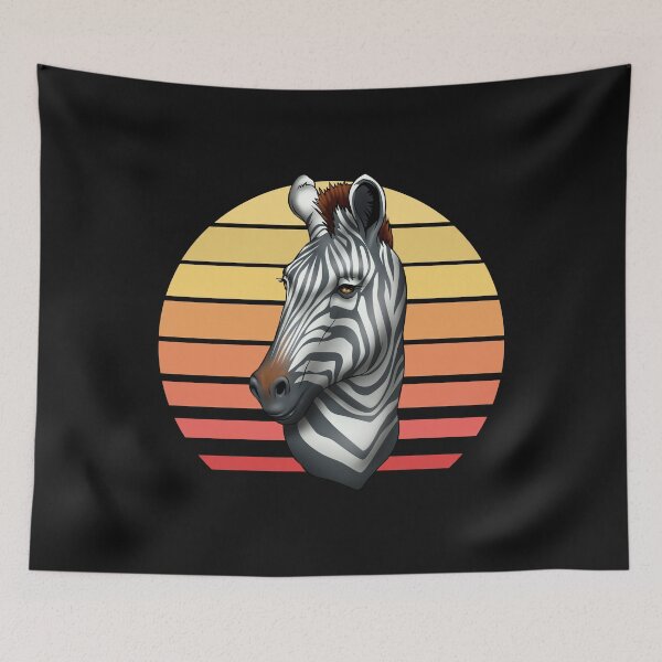 Item preview, Zebra Head Retro African Safari Zoo Animal designed and sold by Bendthetrend.