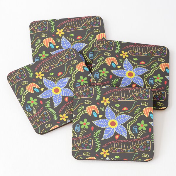 Item preview, Colorful floral doodle pattern designed and sold by mrhighsky.