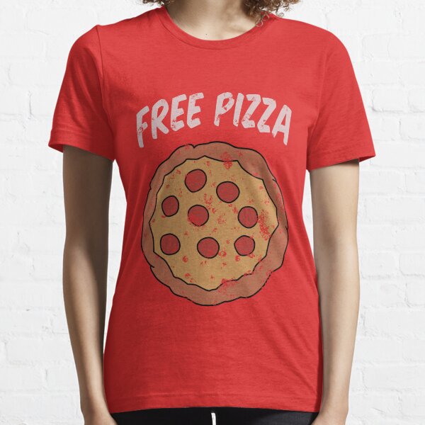 Free Pizza Guy (print on RED for best results) Essential T-Shirt