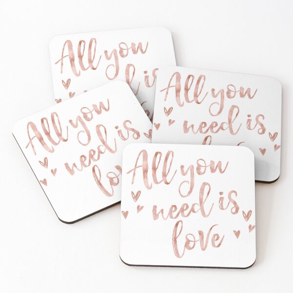 Item preview, All you need is love - rose gold designed and sold by peggieprints.
