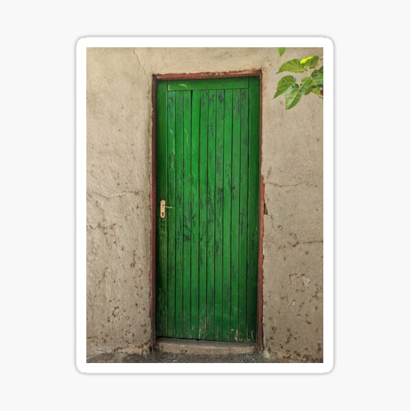 Green door Sticker