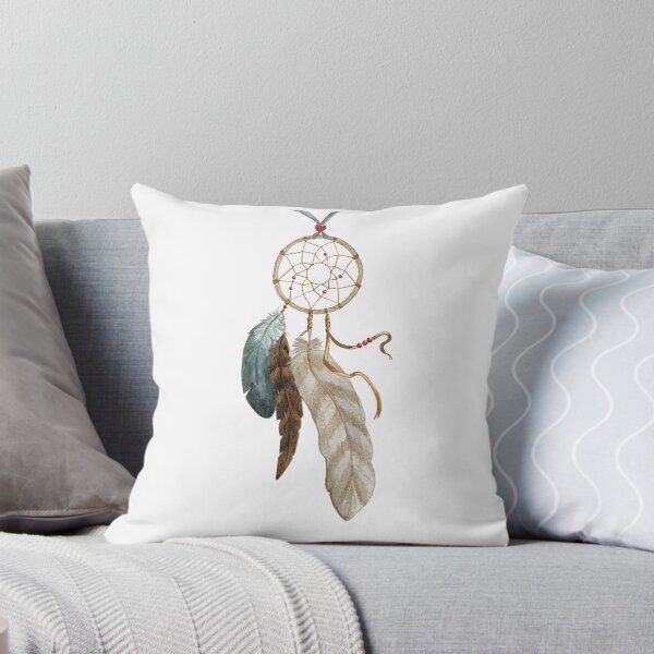 Item preview, Watercolor dreamcatcher with feather designed and sold by laskaart.